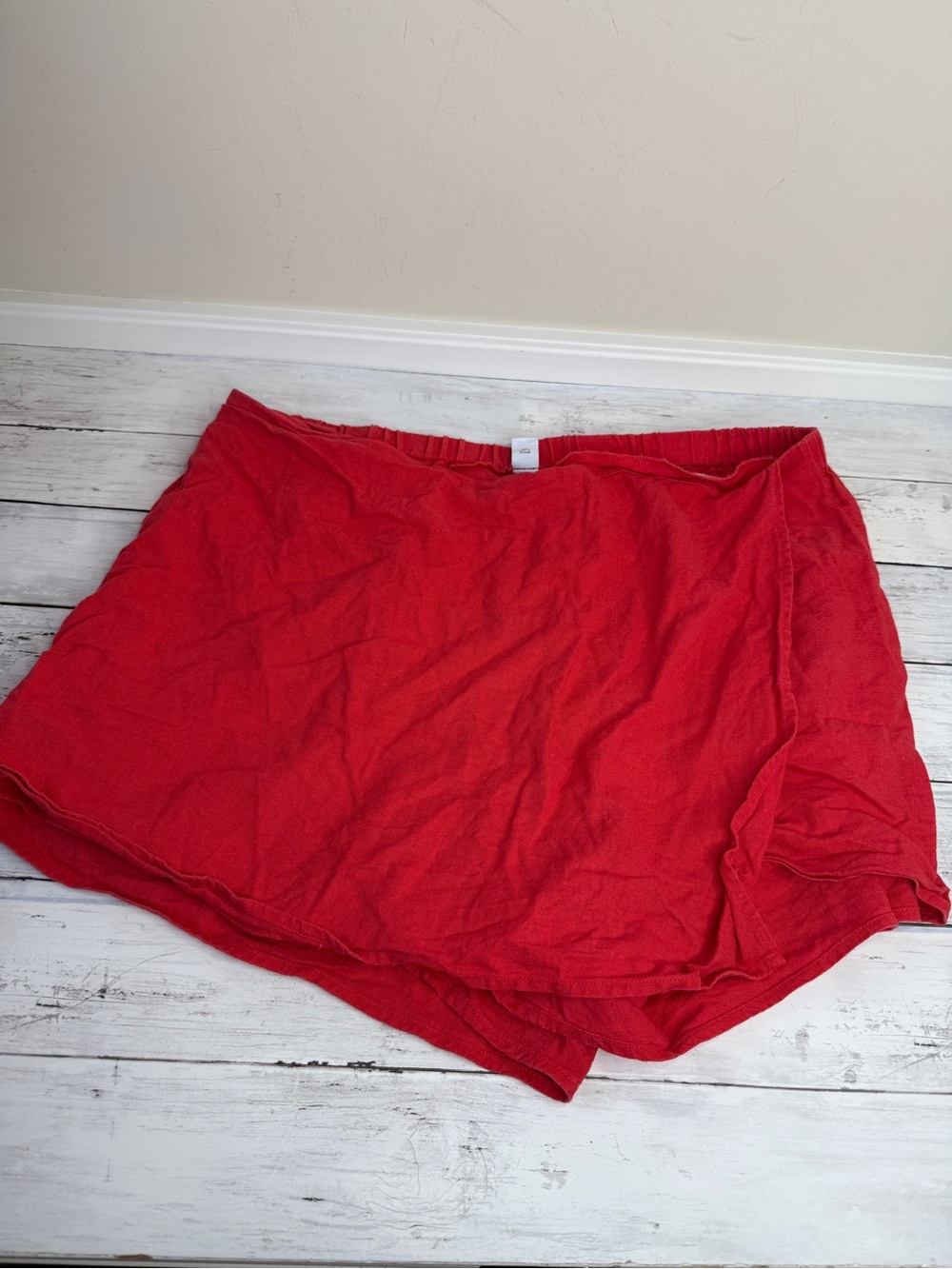 Old Navy Red Elastic Waist Mini Skort